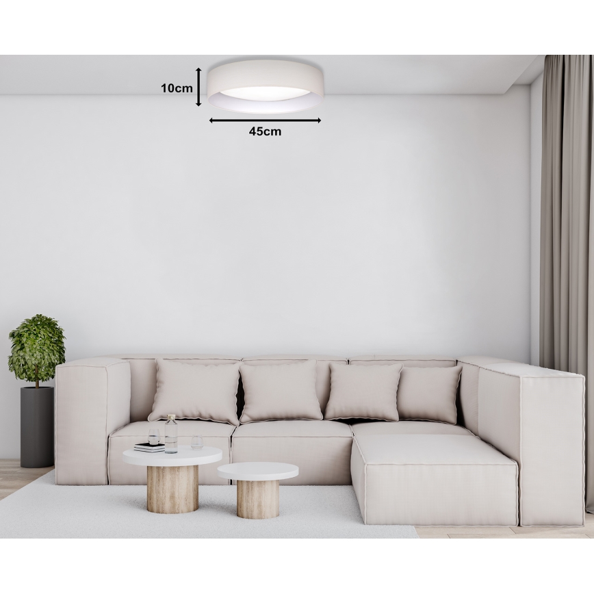 Duolla - LED Plafonjera ROLLER LED/24W/230V pr. 45 cm kremasta