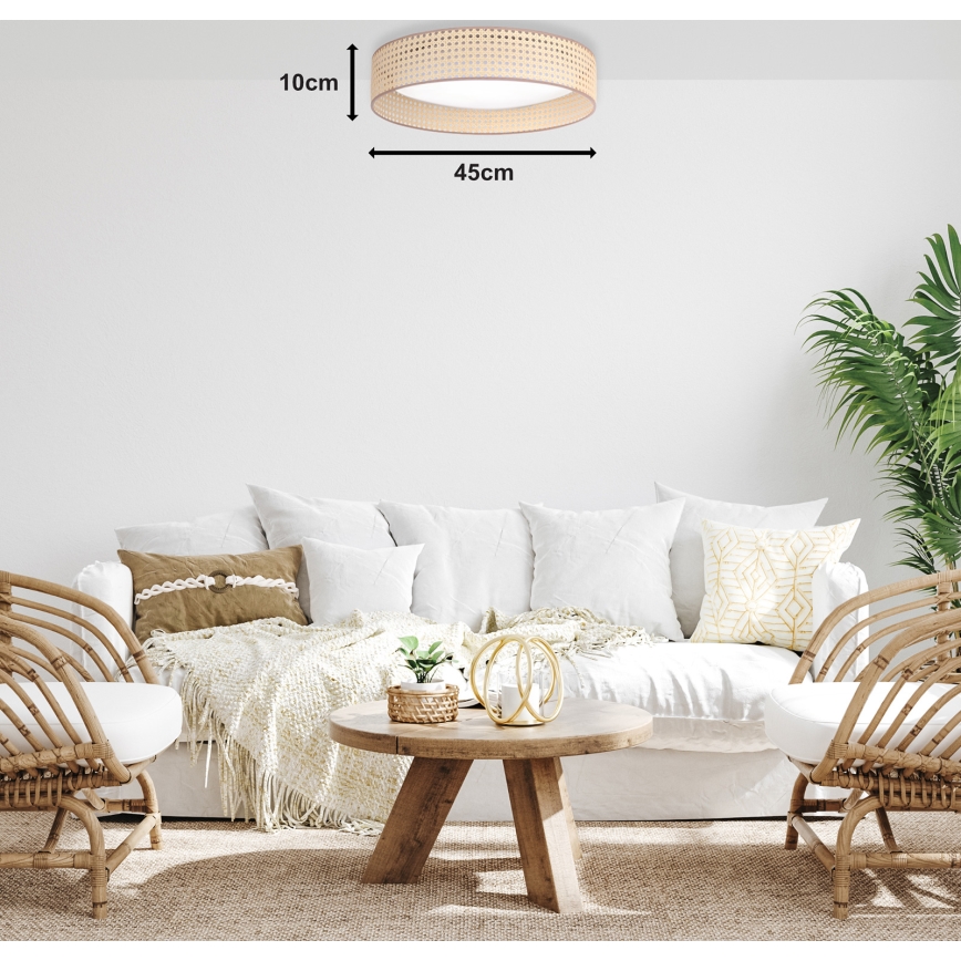 Duolla - LED Plafonjera ROLLER LED/24W/230V pr. 45 cm ratan