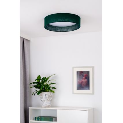 Duolla - LED Plafonjera ROLLER LED/24W/230V pr. 45 cm zelena