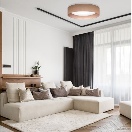 Duolla - LED Plafonjera ROLLER LED/24W/230V svetla pr. 45 cm braon