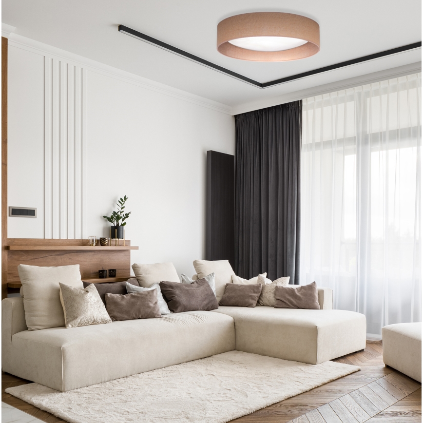 Duolla - LED Plafonjera ROLLER LED/24W/230V svetla pr. 45 cm braon