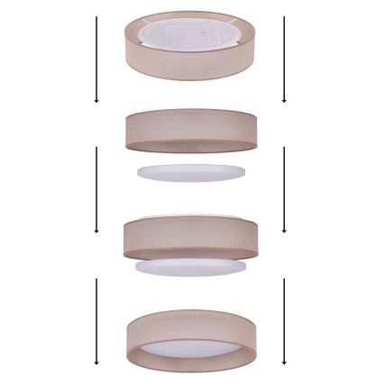 Duolla - LED Plafonjera ROLLER LED/24W/230V svetla pr. 45 cm sivo