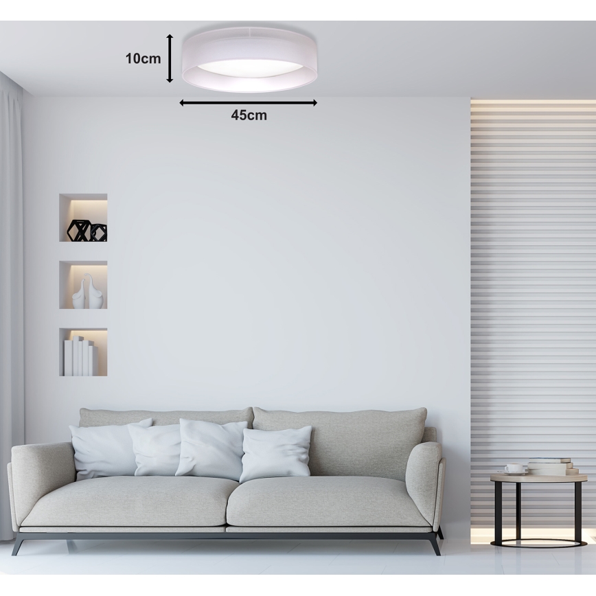 Duolla - LED Plafonjera ROLLER LED/24W/230V svetla pr. 45 cm sivo