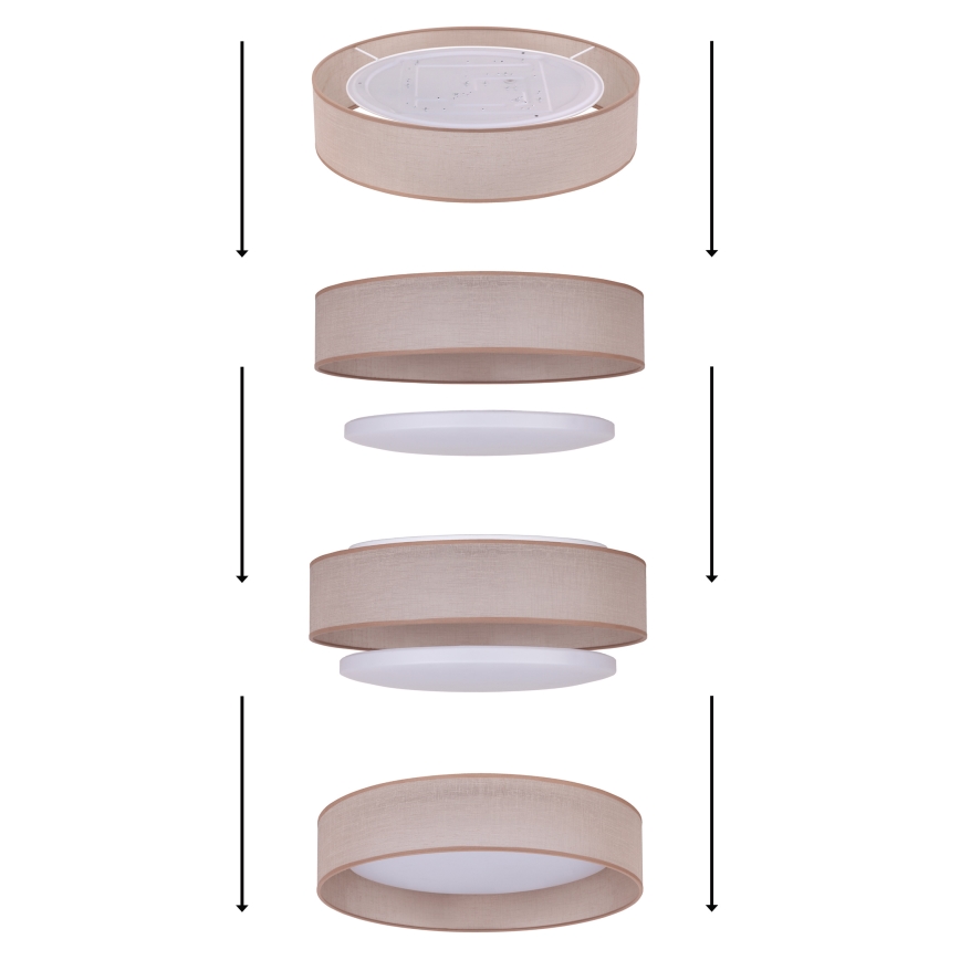 Duolla - LED Plafonjera ROLLER LED/24W/230V svetla pr. 45 cm sivo