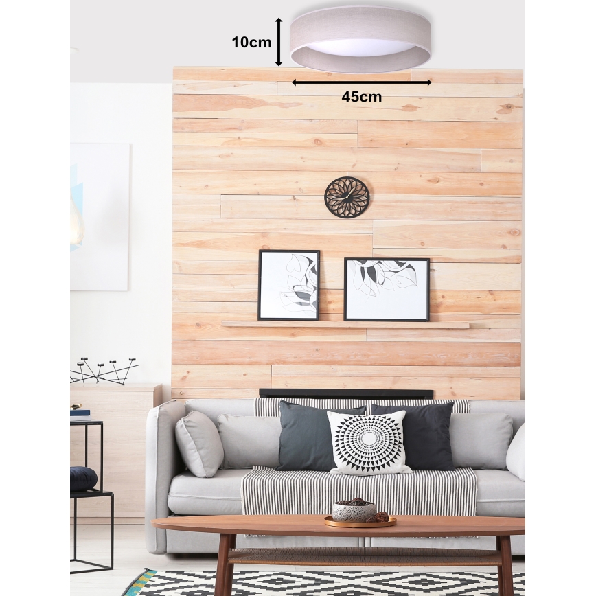Duolla - LED Plafonjera ROLLER LED/24W/230V svetla pr. 45 cm sivo