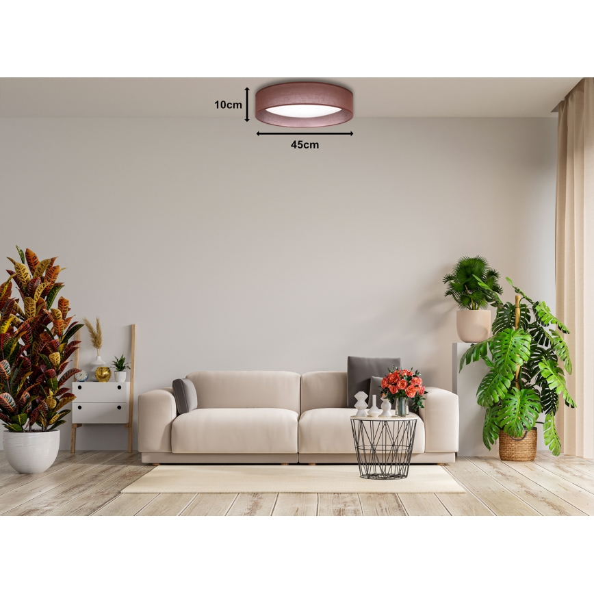 Duolla - LED Plafonjera ROLLER LED/24W/230V tamno pr. 45 cm braon