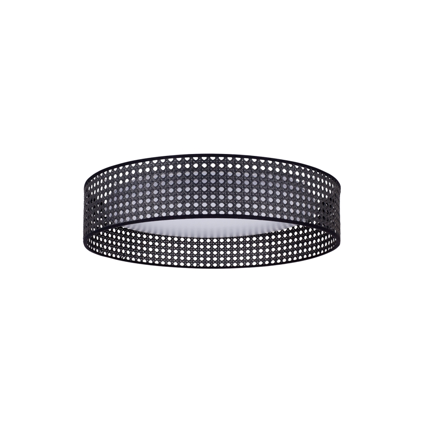 Duolla - LED Plafonjera ROLLER RATTAN LED/24W/230V pr. 45 cm crno