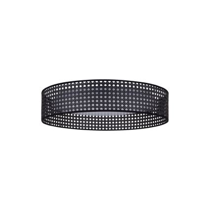 Duolla - LED Plafonjera ROLLER RATTAN LED/24W/230V pr. 45 cm crno