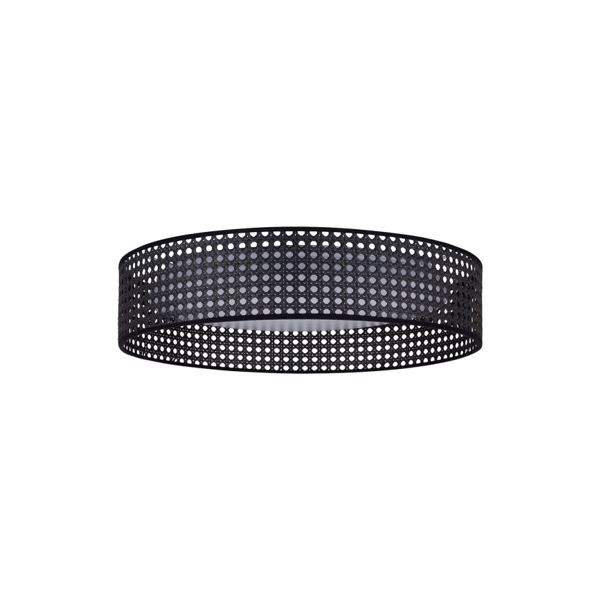 Duolla - LED Plafonjera ROLLER RATTAN LED/24W/230V pr. 45 cm crno