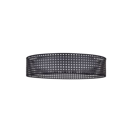Duolla - LED Plafonjera ROLLER RATTAN LED/24W/230V pr. 45 cm crno