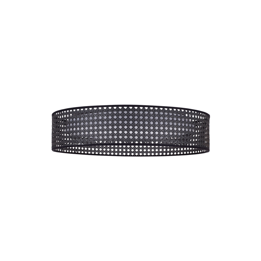 Duolla - LED Plafonjera ROLLER RATTAN LED/24W/230V pr. 45 cm crno