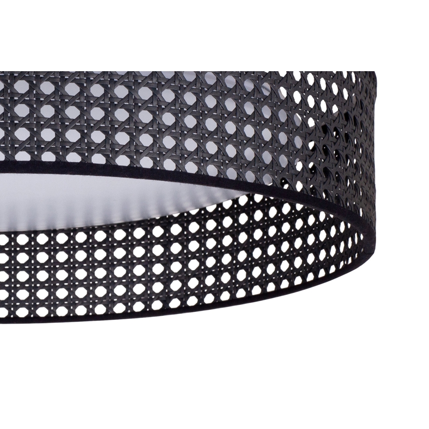 Duolla - LED Plafonjera ROLLER RATTAN LED/24W/230V pr. 45 cm crno