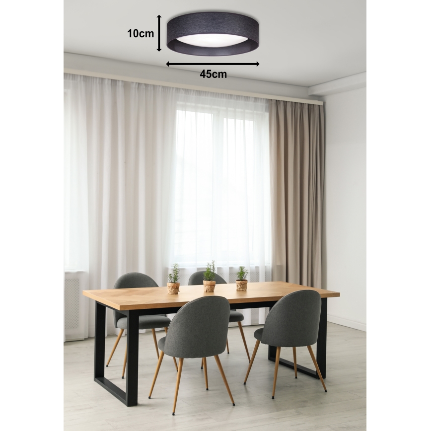 Duolla - LED plafonska svetiljka ROLLER LED/24W/230V, prečnik 45 cm, antracit