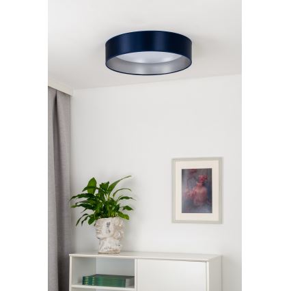 Duolla - LED plafonska svetiljka ROLLER LED/24W/230V prečnika 45 cm plava/srebrna
