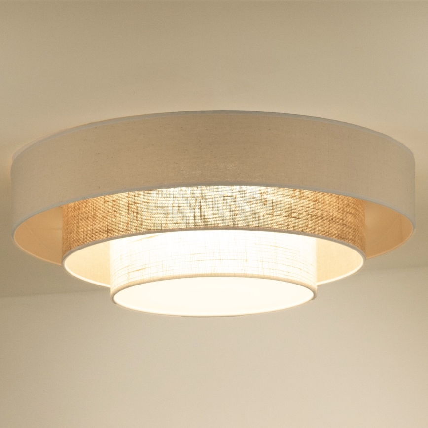 Duolla - LED plafonsko svetlo LUNETA LED/26W/230V Ø 60 cm 4000K krem/braon