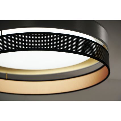 Duolla - LED stropna svetiljka ROLLER DUO SHINY LED/24W/230V prečnika 45 cm srebrna/crna