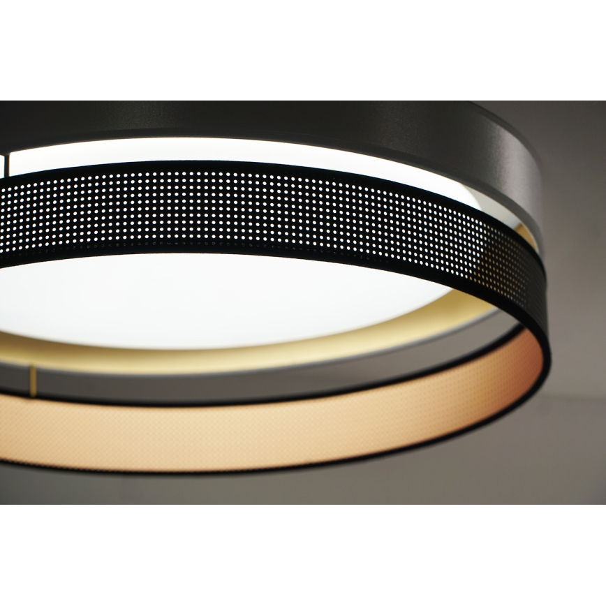 Duolla - LED stropna svetiljka ROLLER DUO SHINY LED/24W/230V prečnika 45 cm srebrna/crna