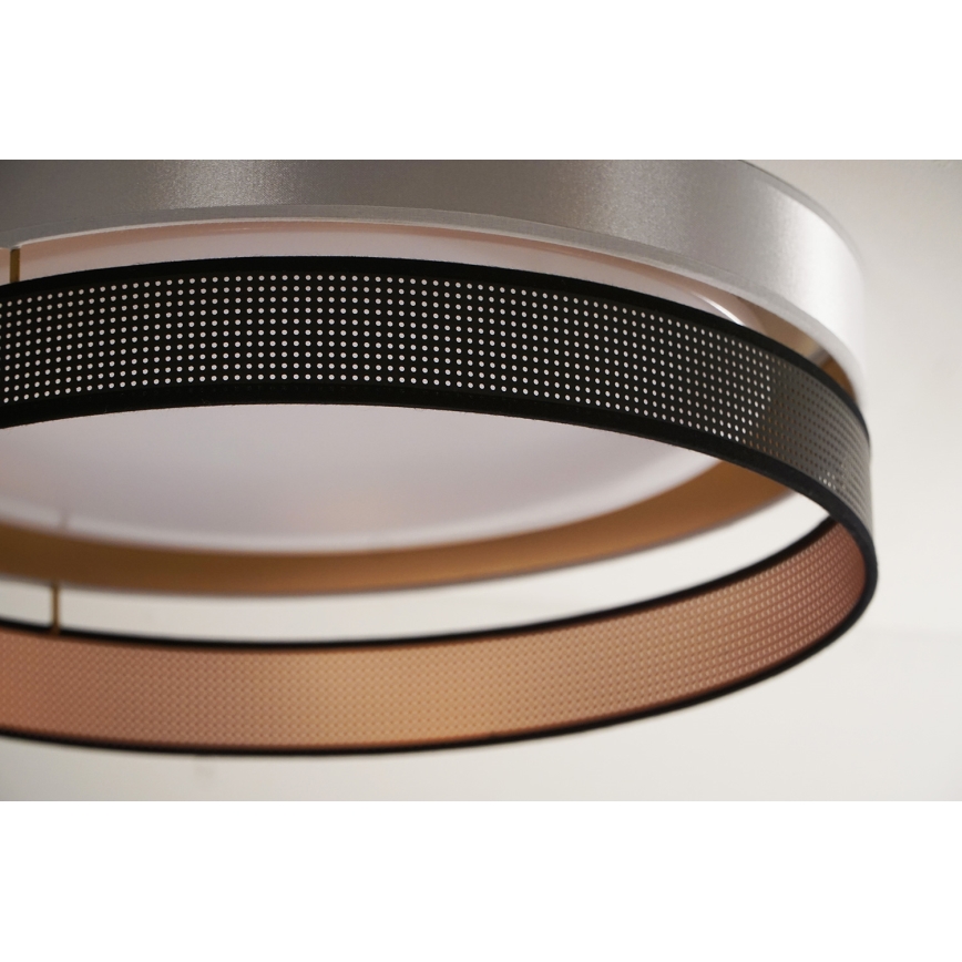 Duolla - LED stropna svetiljka ROLLER DUO SHINY LED/24W/230V prečnika 45 cm srebrna/crna