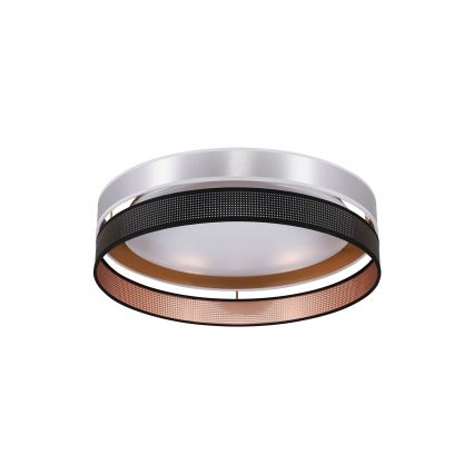 Duolla - LED stropna svetiljka ROLLER DUO SHINY LED/24W/230V prečnika 45 cm srebrna/crna