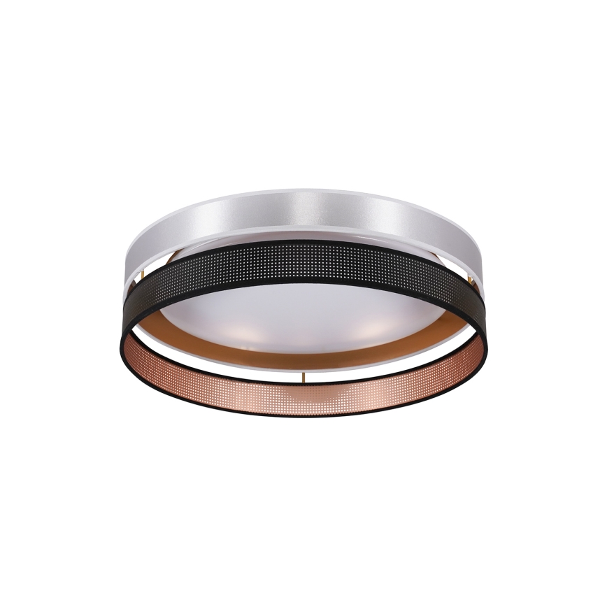 Duolla - LED stropna svetiljka ROLLER DUO SHINY LED/24W/230V prečnika 45 cm srebrna/crna