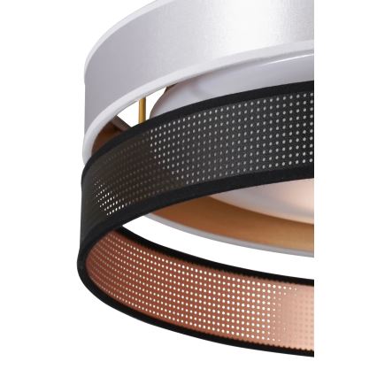 Duolla - LED stropna svetiljka ROLLER DUO SHINY LED/24W/230V prečnika 45 cm srebrna/crna