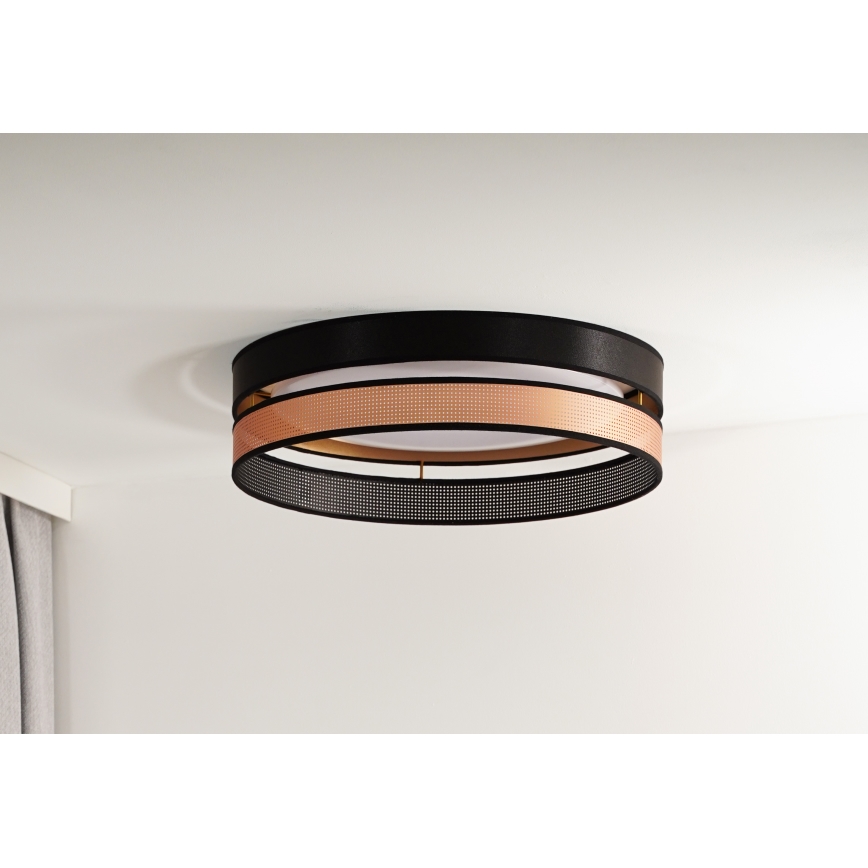 Duolla - LED stropno svetlo ROLLER DUO SHINY LED/24W/230V prečnik 45 cm crna/bakarna