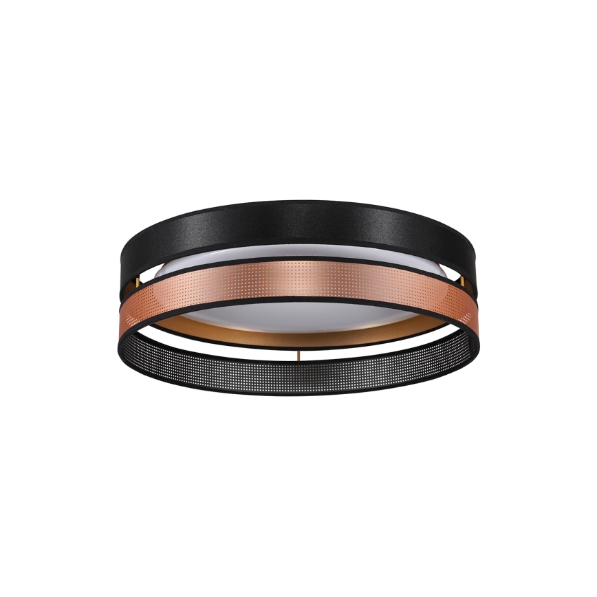 Duolla - LED stropno svetlo ROLLER DUO SHINY LED/24W/230V prečnik 45 cm crna/bakarna