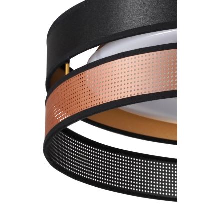 Duolla - LED stropno svetlo ROLLER DUO SHINY LED/24W/230V prečnik 45 cm crna/bakarna