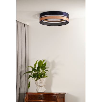 Duolla - LED plafonsko svetlo ROLLER DUO SHINY LED/24W/230V prečnik 45 cm plava/bakrena
