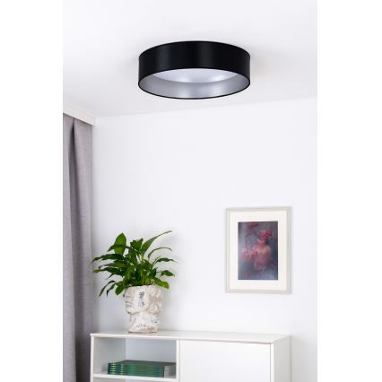 Duolla - LED plafonsko svetlo ROLLER LED/24W/230V prečnik 45 cm crna/srebrna