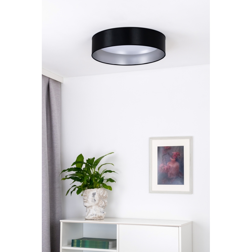 Duolla - LED plafonsko svetlo ROLLER LED/24W/230V prečnik 45 cm crna/srebrna