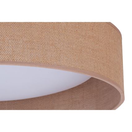 Duolla - LED plafonsko svetlo ROLLER LED/24W/230V, prečnik 45 cm, svetlo braon