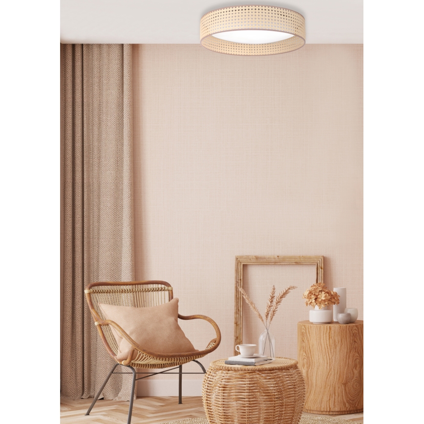 Duolla - LED plafonsko svetlo ROLLER LED/24W/230V Ø 45 cm ratan