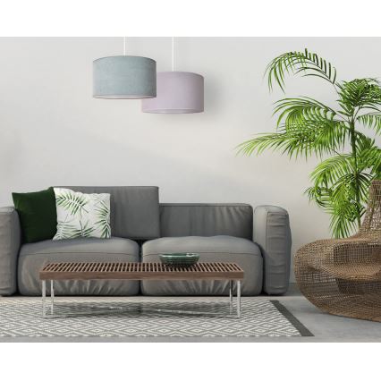 Duolla - Luster na kablu BRISTOL 1xE27/15W/230V Ø 45 cm zelena/bela