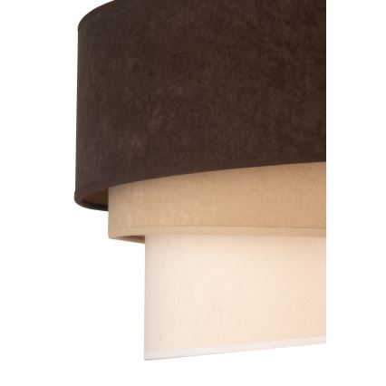 Duolla - Luster na kablu DEVON 1xE27/40W/230V, prečnik 45 cm, braon/bež