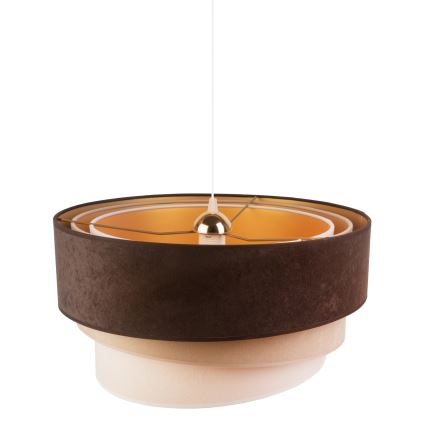 Duolla - Luster na kablu DEVON 1xE27/40W/230V, prečnik 45 cm, braon/bež