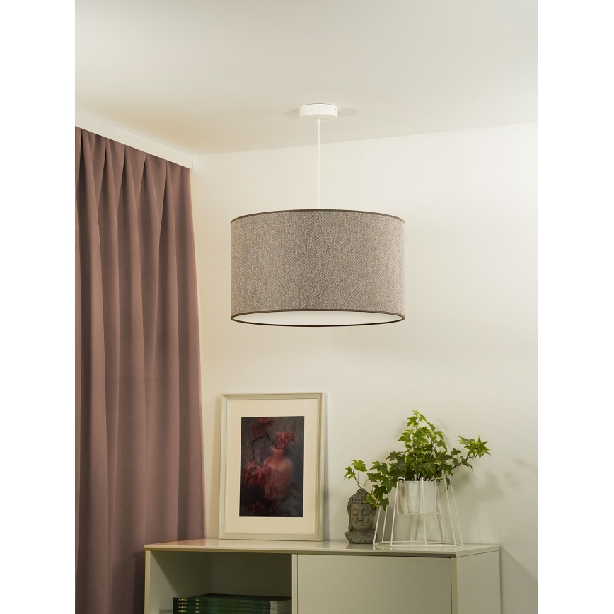 Duolla - Luster na kablu ROLLER ECO RECYCLING 1xE27/15W/230V prečnik 45 cm braon