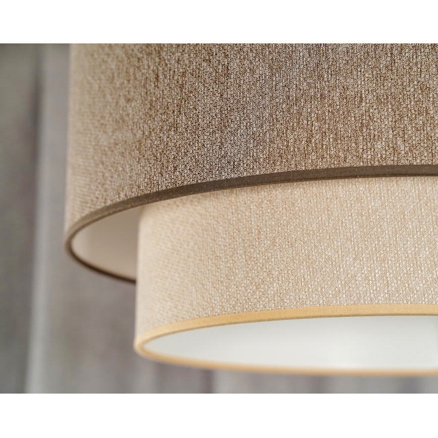 Duolla - Luster na kablu BOHO ECO RECYCLING 1xE27/15W/230V Ø 45 cm braon/krem