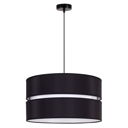 Duolla - Luster na lanku DUO 1xE27/15W/230V prečnik 40 cm crna/bela