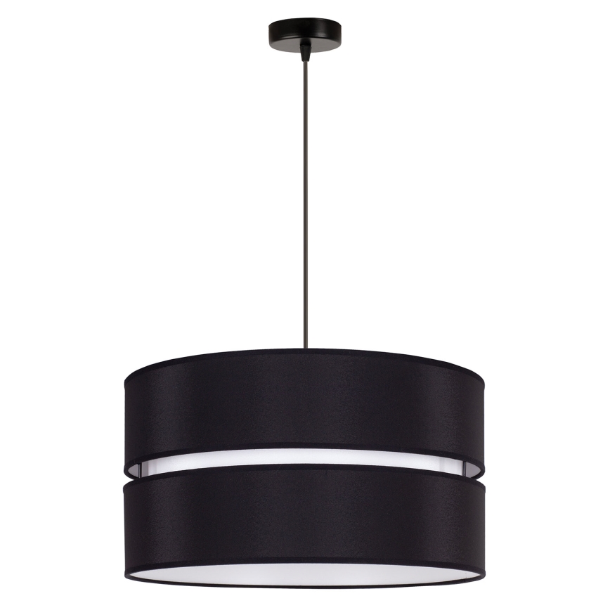 Duolla - Luster na lanku DUO 1xE27/15W/230V prečnik 40 cm crna/bela