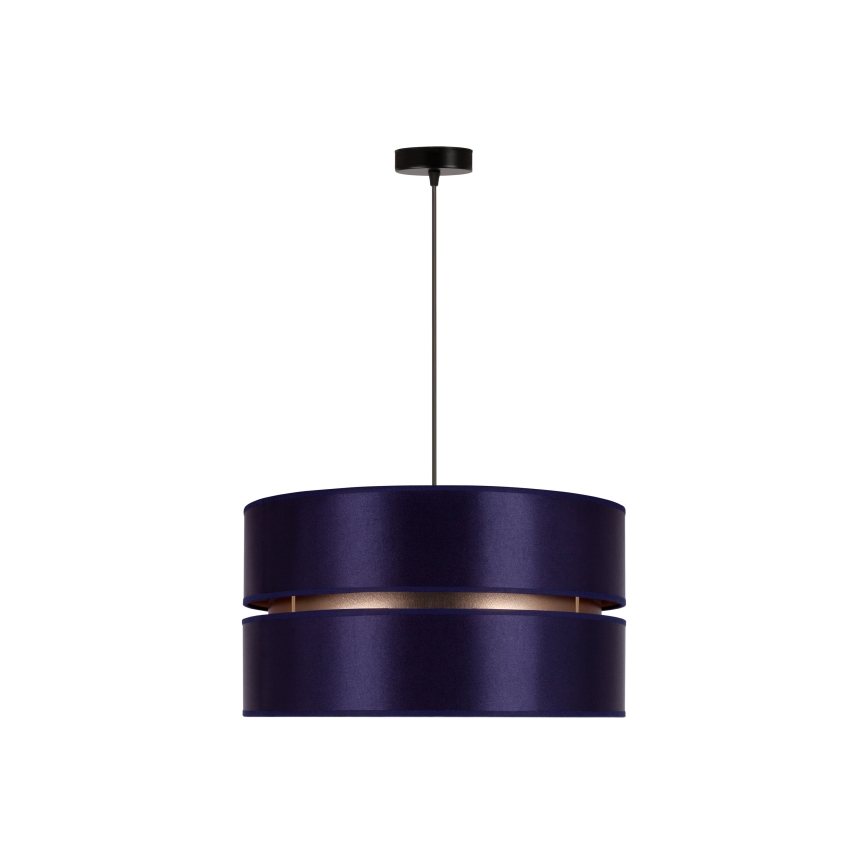 Duolla - Luster na lanku DUO 1xE27/15W/230V, prečnik 40 cm, plava/zlatna