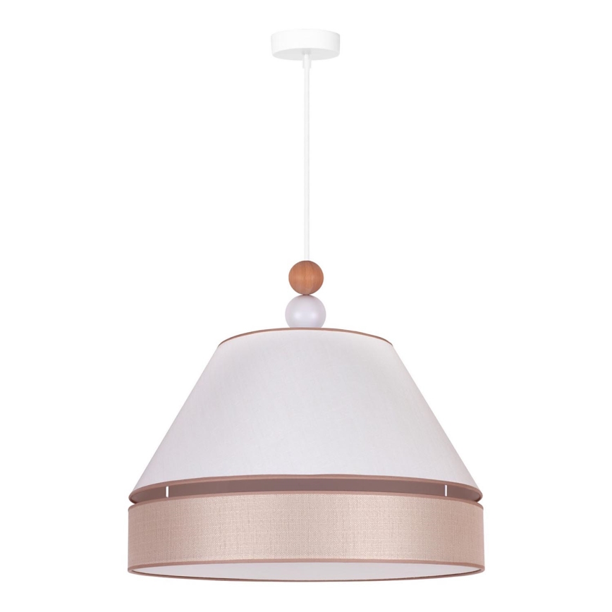 Duolla - Luster na sajli AVIGNON 1xE27/15W/230V pr. 50 cm bela/bež