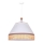 Duolla - Luster na sajli AVIGNON 1xE27/15W/230V pr. 50 cm bela/ratan