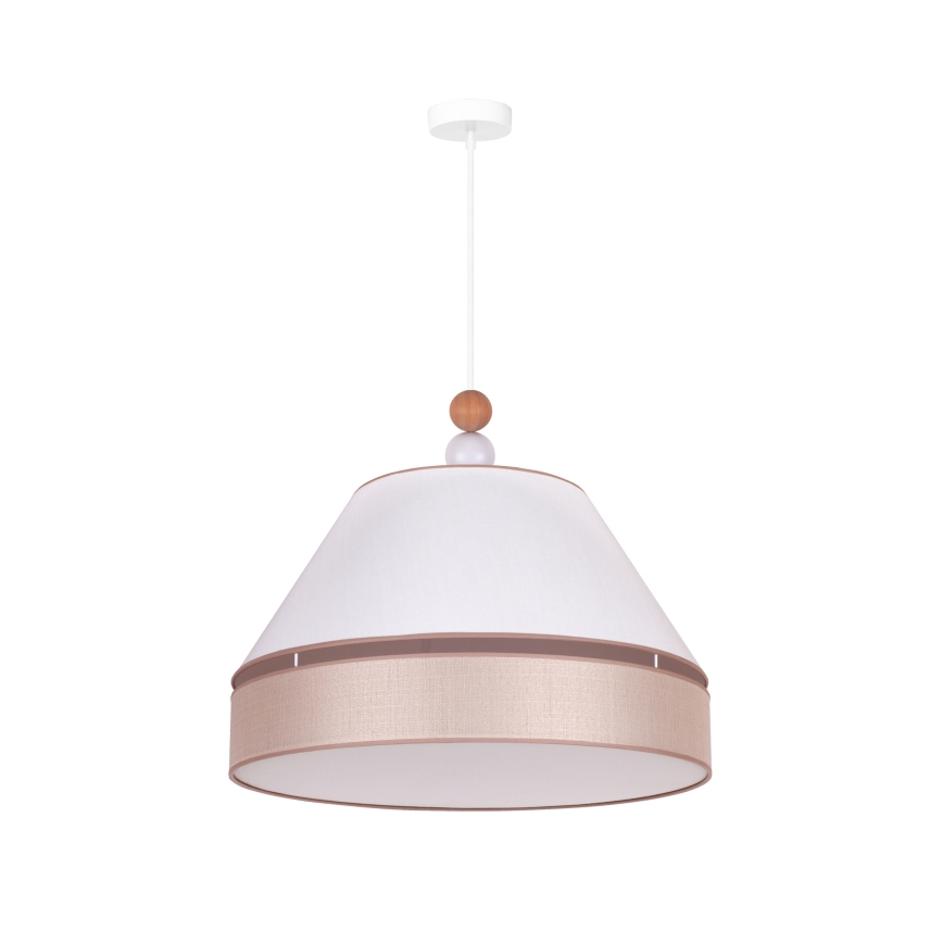 Duolla - Luster na sajli AVIGNON 1xE27/15W/230V pr. 60 cm bela/bež