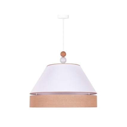 Duolla - Luster na sajli AVIGNON 1xE27/15W/230V prečnik 60 cm bela/braon