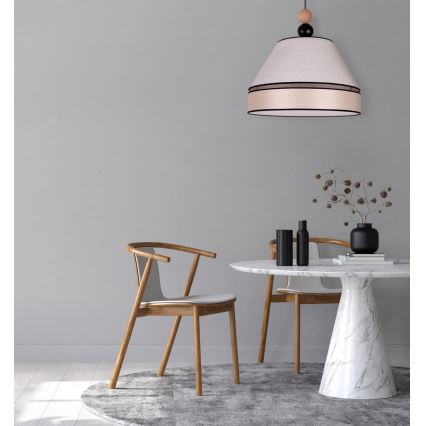 Duolla - Luster na sajli AVIGNON 1xE27/15W/230V prečnik 60 cm bež