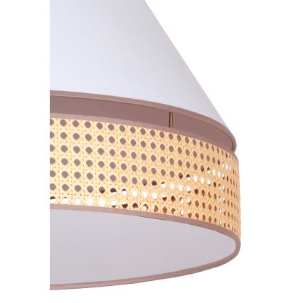 Duolla - Luster na sajli AVIGNON 3xE27/15W/230V bela/ratan