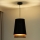 Duolla - Luster na sajli BELL SHINY 1xE27/15W/230V pr. 25 cm crno/bakrena