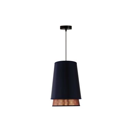 Duolla - Luster na sajli BELL SHINY 1xE27/15W/230V pr. 25 cm plava/bakrena
