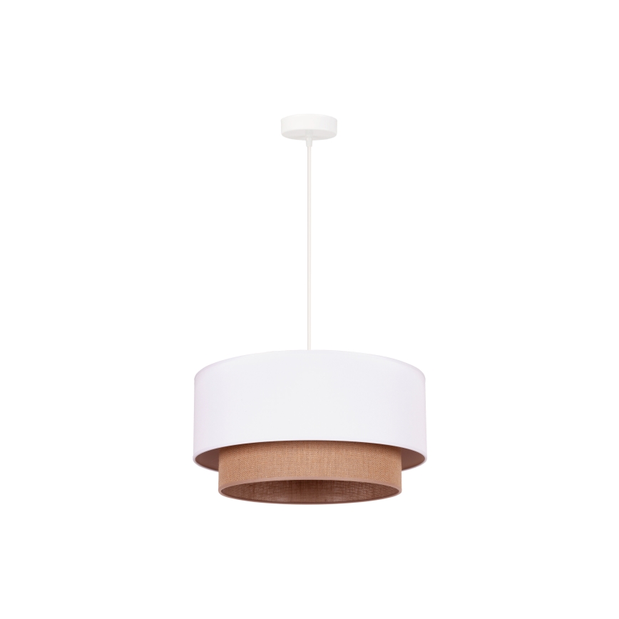 Duolla - Luster na sajli BOHO 1xE27/15W/230V pr. 45 cm bela/braon